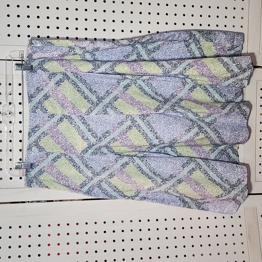 Talbots Size 14 Multi-Colored Geometric Print Lig… - image 1